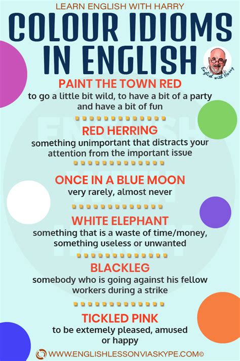 18 Colour Idioms In English Learn English With Harry 👴 English