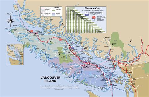 Vancouver Island Road Map Vancouver Island Highway Map British