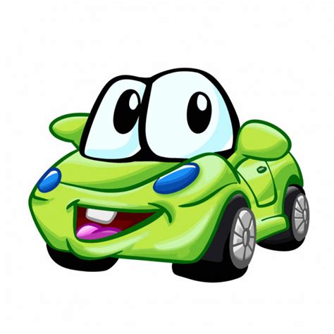 Green Car Funny Car Little Car Vector Illustration Stock Images