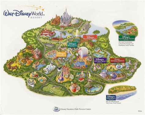 Disney World Theme Park Map United States Map