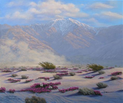 An Original Desert Landscape Painting Of An Area Near Palm Springs Ca