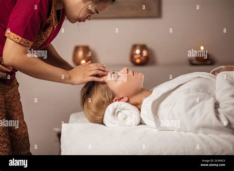 Awesome Attractive Woman Enjoying Massage In The Spa Center Body Care Wellness Wellbeing