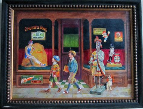 Lee Dubin Original Framed Oil Painting C Hurst And Sons General Store