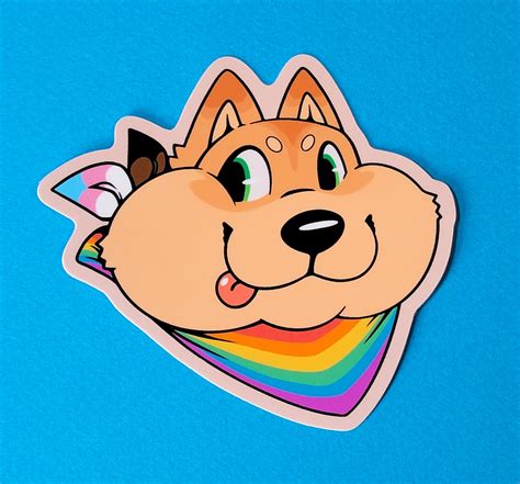 Big Doggy Pride Sticker 🏳️‍🌈 Bleucan