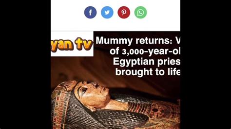 Mummy Returns Voice Of 3 000 Year Old Egyptian Priest Brought To Life Youtube