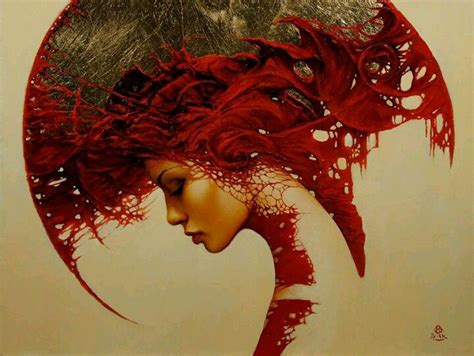 Pin By Tristan Shelley On Fantasy Fantasy Paintings Female Art Red