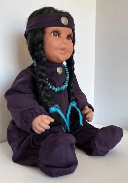 Native American Indian Navajo Girl Porcelain Doll 21 Inch 1999 Picclick