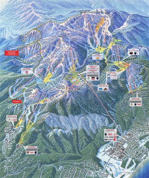 California Ski Maps Heavenly Ski Resort Trail Map