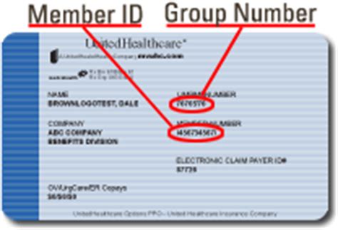 The upper portion of the id card may display note: myuhc.com