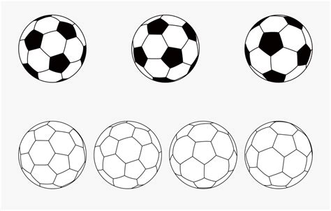 Soccer Balls Clip Arts 4 Balls Black And White Clipart Free