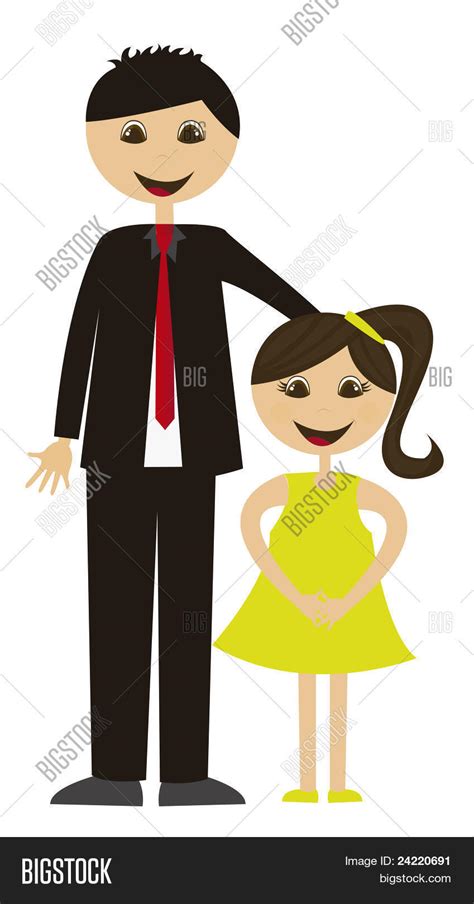 Father Daughter Cartoon Vector And Photo Bigstock