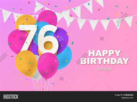 Happy 76th Birthday Image And Photo Free Trial Bigstock