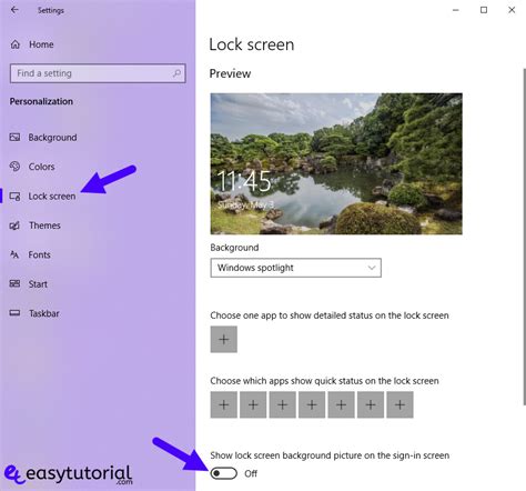 How To Remove Logon Screen Background On Windows 10 Easytutorial