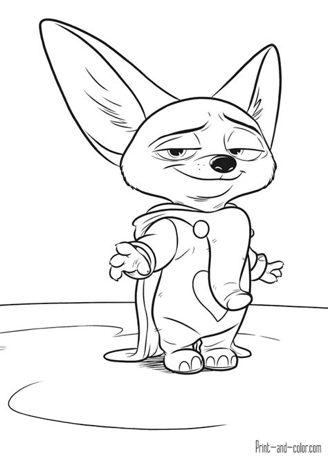 Zootopia Coloring Pages Print And