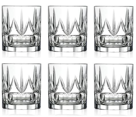 Chic Crystal Whiskey Glasses Italian Drinkware Set