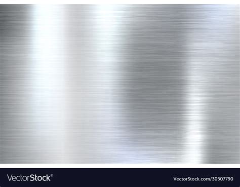 Realistic Brushed Metal Texture Polished Vector Image