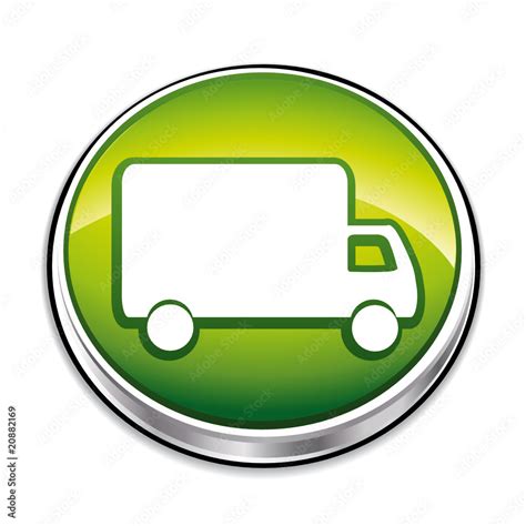 Green Delivery Truck Icon Stock Vector Adobe Stock