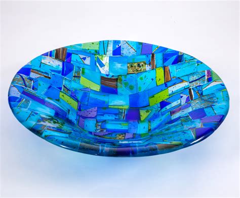 Barcelona Blue Bowl By Varda Avnisan Art Glass Bowl Artful Home