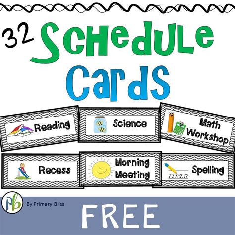 Check spelling or type a new query. Class Schedule Cards - Back To School | Primary Bliss