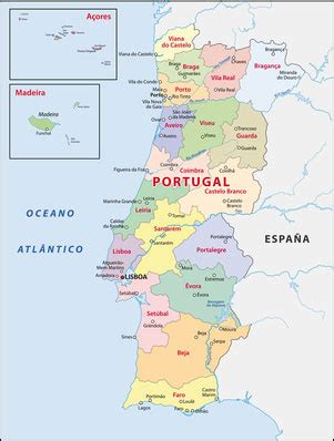Portugal map for free download and use. Küste Portugal Karte | Kleve Landkarte
