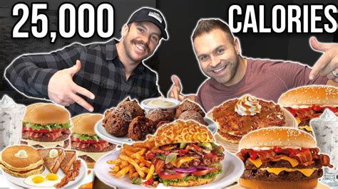 25 000 calorie cheat day 25 000 calories in 3 meals johnny the food junkie youtube