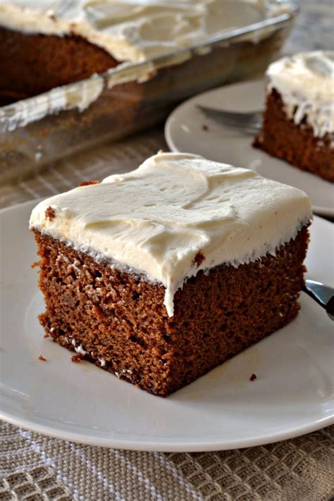 Gingerbread Cake With Cream Cheese Frosting Recipe Gingerbread Cake Desserts Holiday Desserts