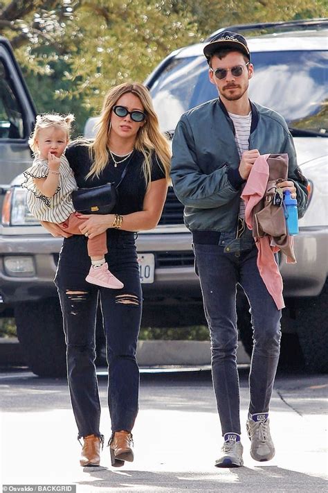 Hilary Duff Looks Chic As She Enjoys An Afternoon With Her Husband Matthew Koma And Daughter