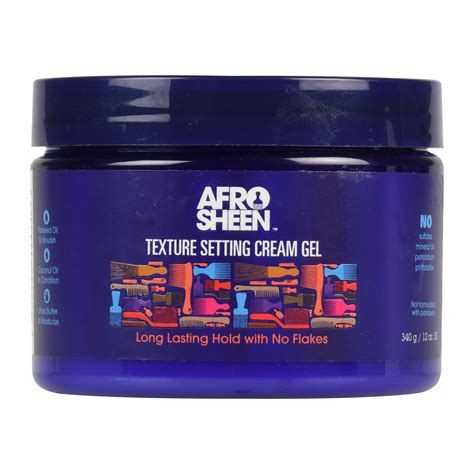 Afro Sheen Texture Setting Cream Gel For Curly And Coily Hair Enhances