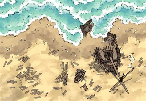 The Shipwreck A Free Battle Map For Dandd Dungeons And Dragons