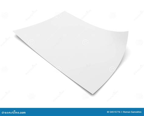 Blank Sheet Of White Paper Stock Illustration Illustration Of Blank