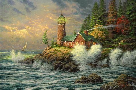 Lighthouses Art For Sale Thomas Kinkade Gallery New Jersey