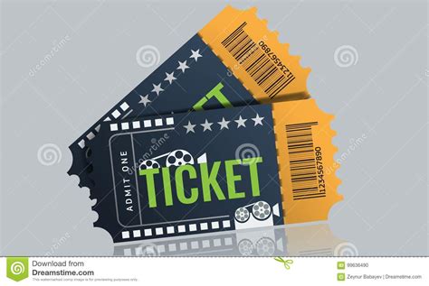 Cinema Ticket Sample Template Design. Trendy Vector. Stock Vector ...