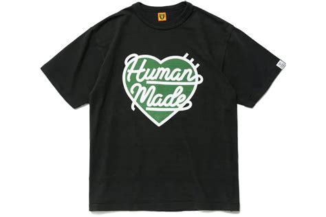 Human Made Heart Logo T Shirt Black Ss22 Jp