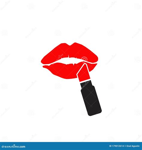 Lipstick Logo Icon Design Template Stock Vector Illustration Of Shape