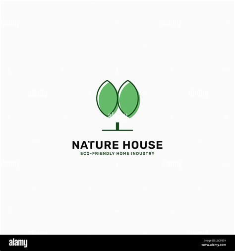 Nature House Logo Eco Friendly House Green House Vector Logo
