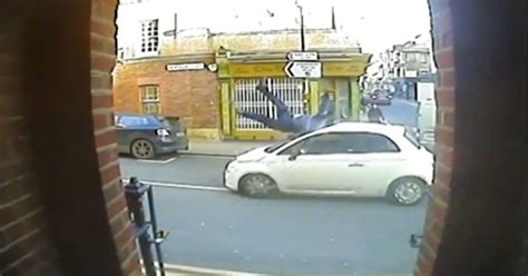 Shocking Footage Shows Pedestrian Thrown In The Air After High Speed