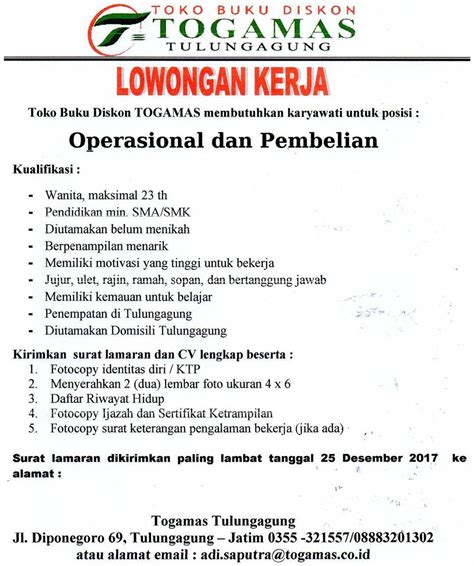 13 juni 2019 sumber : Lowongan Kerja Telkom Tulungagung / Lowongan Kerja Blud ...