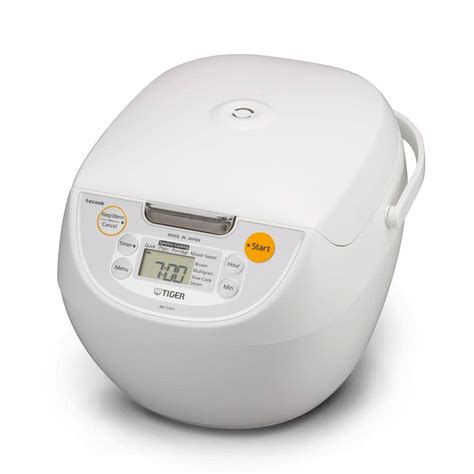 Tiger Micom Cup White Rice Cooker With Tacook Cooking Plate JBV S U