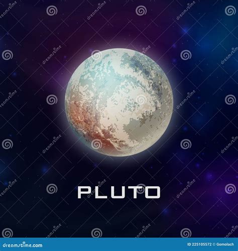 Pluto Vector Cartoon Illustration Plutonus Or Pluto Dwarf Planet Of