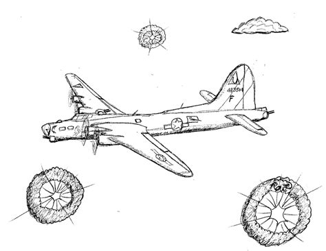 Robins Great Coloring Pages B 17 Flying Fortress And B 24 Liberator