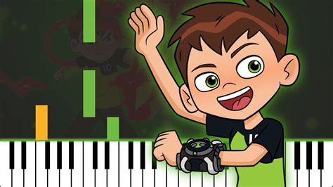 Ben 10 Theme Song Piano Tutorial Youtube