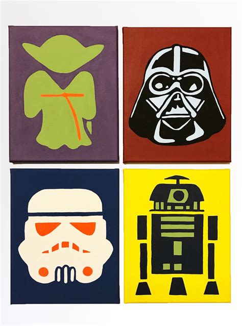 Star Wars Canvas Paintings Etsy Star Wars Canvas Painting Star