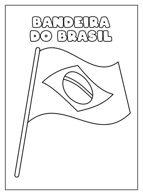 Desenhos Da Bandeira Do Brasil Para Colorir Bora Colorir