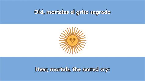 Argentine National Anthem Esen Lyrics Himno Nacional Argentino