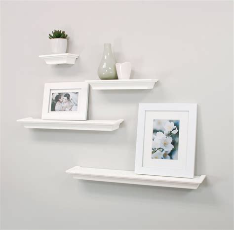 Features use the greenco set of 3 floating u shelves, white finish in any room that needs a display area. Top 20+ White Floating Shelves for Home Interiors