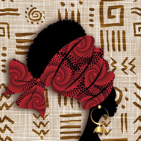 Portrait African Woman Wears Bandana For Curly Hairstyles Shenbolen Ankara Headwrap Women Afro