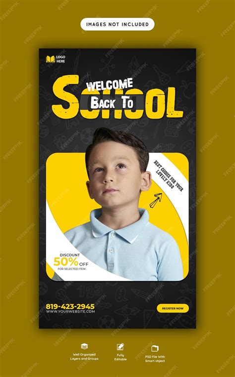 Free Psd Back To School Instagram And Facebook Story Template