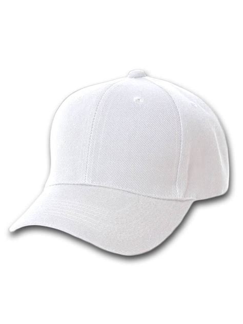 Plain Fitted Curve Bill Hat White 7