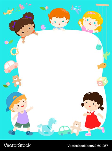Blank Template Cute Multiracial Kids Poster Design