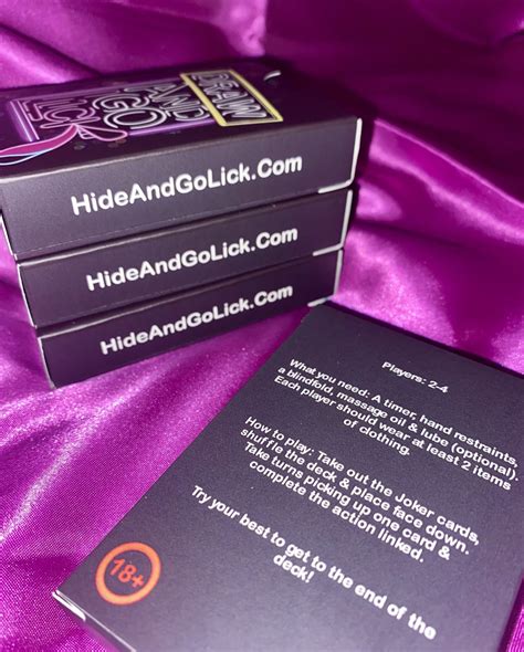 Draw And Go Lick Adult Foreplay Sex Card Game For Couples Groups Hide And Go Lick